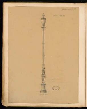 Kandelaber Monatskonkurrenz Februar 1884: Ansicht 1:20