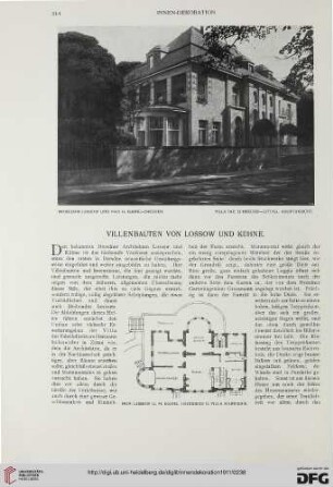 Villenbau von Lossow und Kühne