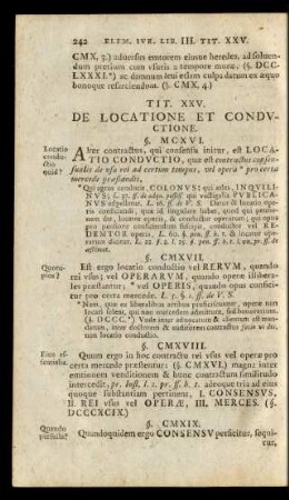 Tit. XXV. De Locatione Et Conductione