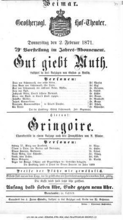 Gut giebt Muth