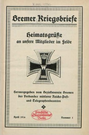 1.1916: Bremer Kriegsbriefe
