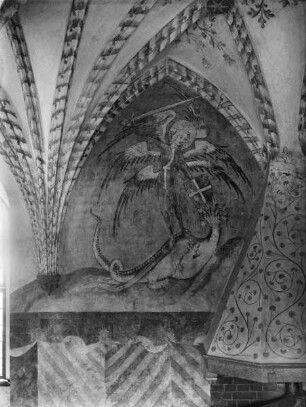 Der Erzengel Michael kämpft gegen den Drachen