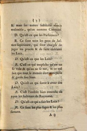 Catéchisme Français, A l'usage des Gens de la Campagne