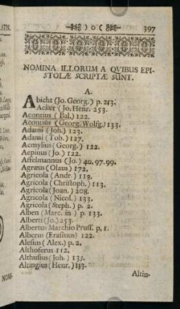397-440, Nomina Illorum A Quibus Epistolae Scriptae Sunt.