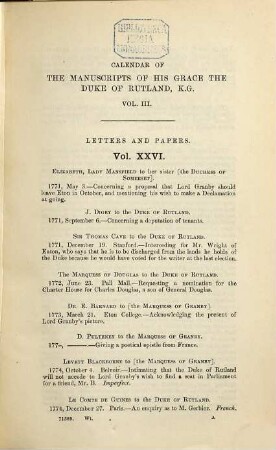 The manuscripts of His Grace the Duke of Rutland, G. C. B. : Preserved at Belvoir castle, 3