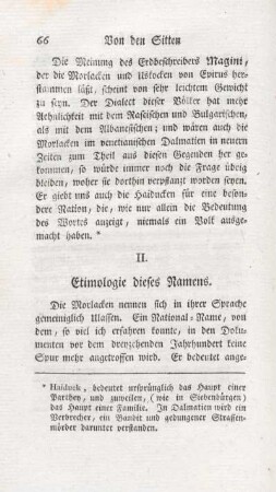 II. Etimologie dieses Namens.