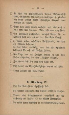 9. Abteilung IX.