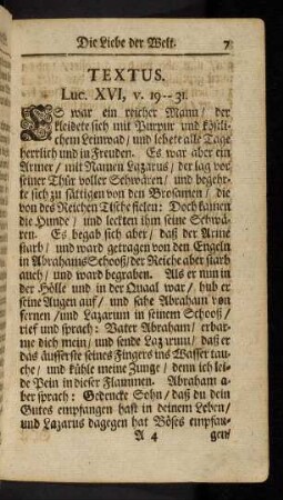 7-8, Textus. Luc. XVI, v. 19-31.