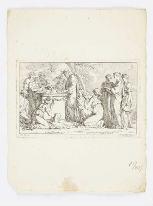 Anbetung der Opfergaben, Blatt 10 der Folge "Sujets d’histoire et de mythologie"