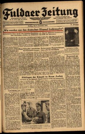 Ausgabe vom Freitag, den 08. Dezember 1944.