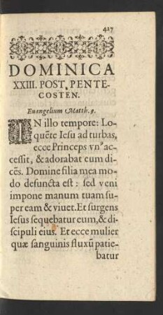 Evangelium Matth. 9.