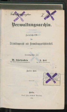 2.1894: Verwaltungsarchiv