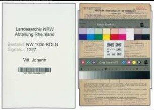 Entnazifizierung Johann Vitt , geb. 05.05.1906 (Werkmeister)