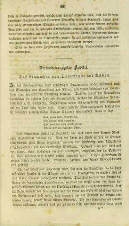 Dreiundzwanzigstes Kapitel. Das Einmachen von Sauerkraut und Rüben