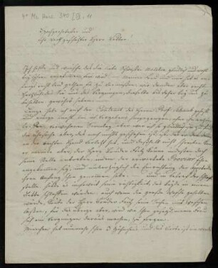 Brief von Wilhelm Boettner an Wilhelm Wille