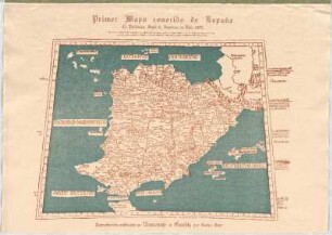 Primer Mapa conocido de España : Impreso en Ulm, 1482