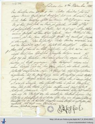 Nachlass J. G. Jacobi (NL 7/IV B 346) : Briefwechsel Pfeffel - Jacobi
