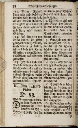III. Neu-Jahrs-Lieder.