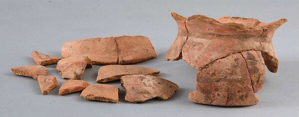 Fragments of a clay vessel