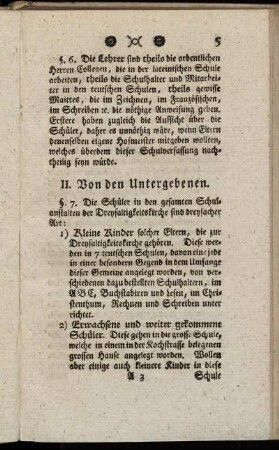 II. Von den Untergebenen.