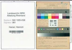 Entnazifizierung Heinrich Hamer , geb. 22.09.1901 (Eisenbahner)