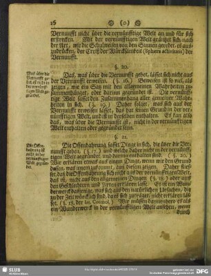 §. 20. Was über die Vernunfft gehet, ist nicht in der vernünfftigen Welt gegründet