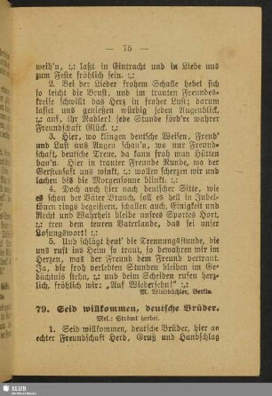 79. Seid willkommen, deutsche Brüder