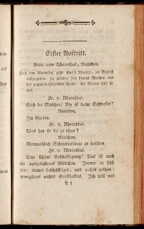 Erster Auftritt - Neunter und letzter Auftritt