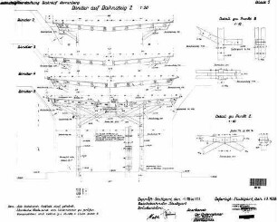 Herrenberg: Empf.-Gebäude Bst-Überdachung Bst.2 STA,Dach,Details