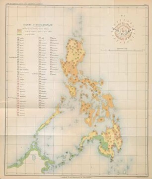 Islas Filipinas. Mapa etnografico