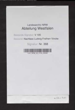 1 Brief von Johannes Theodor Müller in Ostenwalde