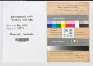 Entnazifizierung Franziska Herrmann, geb. 27.02.1907 (Studiendirektorin)