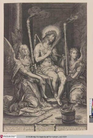 ECCE HOMO; [Christ on the cold stone with two angels]