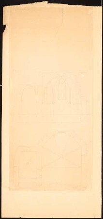 Kapelle, Bergheim/Sieg: Grundriss und Schnitt, Maßstabsleiste