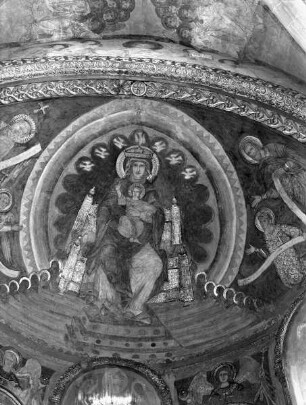 Thronende Madonna mit dem segnenden Christuskind (Sedes Sapientiae)