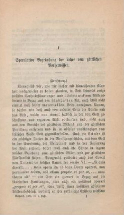 1-18 Speculative Begründung der Lehre vom göttlichen Vorherwissen : Fortsetzung