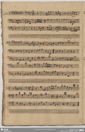 33. Anonymus, Menuette, Es-Dur