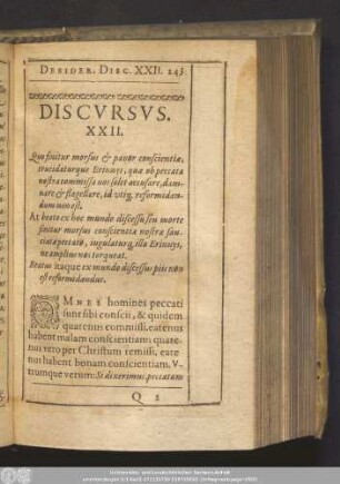 Discursus. XXII.