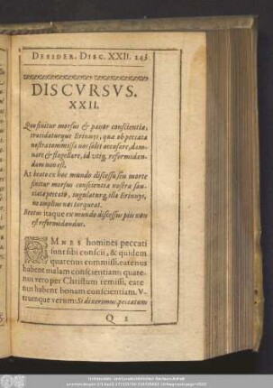 Discursus. XXII.