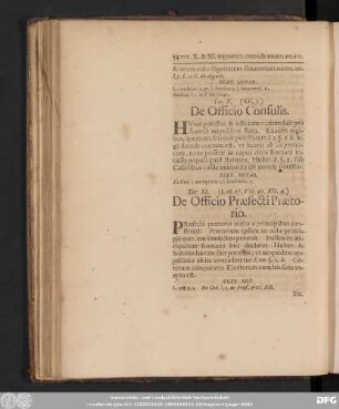 Tit. XI. (I. 26. 27. VII. 42. XII. 4.) De Officio Praefecti Praetorio.