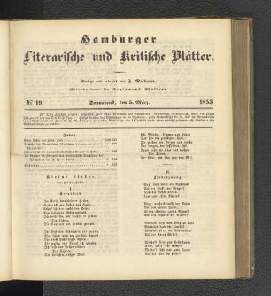 No. 19. 5. März 1853
