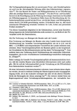 bb) Die Verletzung von Belangen des Bundes oder der Länder