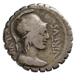 Münze, Denar (serratus), 71 v. Chr.