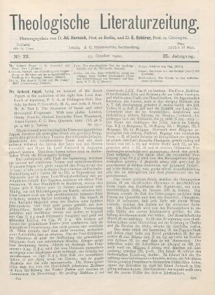 601-603 [Rezension] The Amherst Papyri