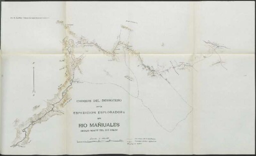 Croquis del derrotero de la espedicion esploradora del rio Mañiuales (brazo norte del rio Aisen)