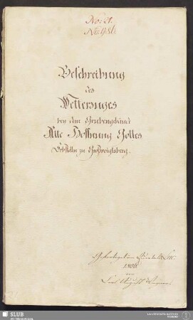 Beschreibung des Wetterzuges bey dem Grubengebäude Alte Hoffnung Gottes Erbstolln zu Großvoigtsberg - 17.6891 4.