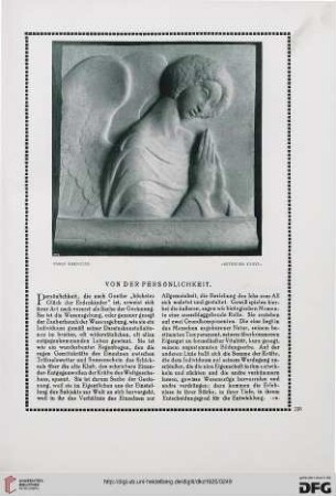 Von der Persönlichkeit
