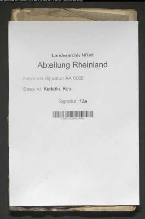 Verzeichnis rheinischer Lehnssachen (ohne die Ämter Altenwied und Neuerburg)