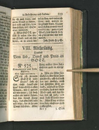 VIII. Abtheilung.