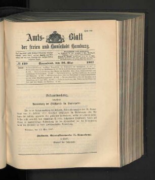 No. 129, 26. Mai 1917